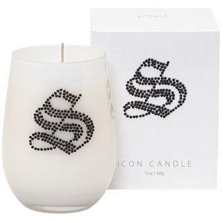 Letter "S" Fragrant Monogram Stemless Wine Glass Candle   #W4769