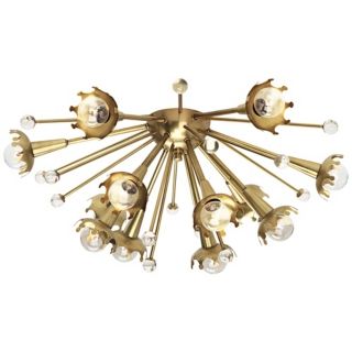 Jonathan Adler Sputnik Flush Mount Brass Ceiling Light   #X1820