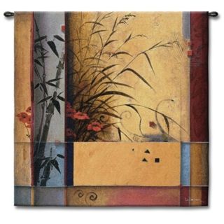 Bamboo Garden 53" Square Wall Tapestry   #J8733