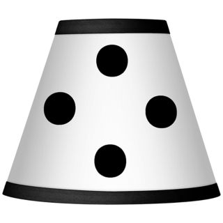 Polka Dot Black Giclee Set of Four Shades 3x6x5 (Clip On)   #44428 K5946