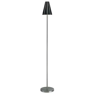 Messina Black Striped Glass Floor Lamp   #K3193