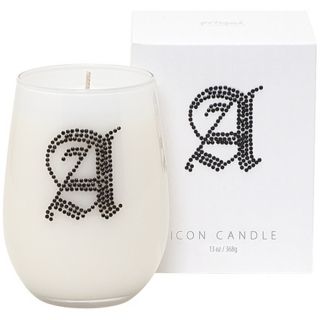 Letter "A" Fragrant Monogram Stemless Wine Glass Candle   #W4686