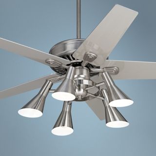 52" Windstar II Brushed Steel with Silver Ceiling Fan   #34053 66116 R1737