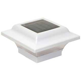Imperial White Solar Powered Outdoor Post Light   #35424