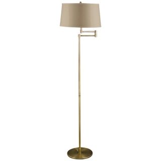 Geoffrey Antique Brass Swing Arm Floor Lamp   #U9396