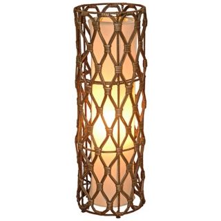 Bethany Wicker Wrapped Iron 20" High Table Lamp   #T8228