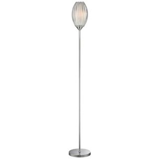 Flaura Acrylic and Chrome Floor Lamp   #X3430