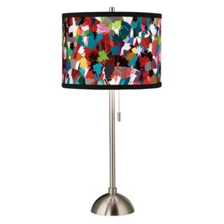 Color Splatter Giclee Style Art Shade Table Lamp   #60757 00165