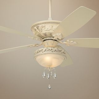 60" Casa Vieja Mentego Rubbed White Finish Ceiling Fan   #R4086 R4090 13985