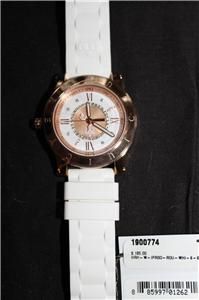 New Juicy Couture HRH Rose Tone Steel Case White Jelly Ladies Watch
