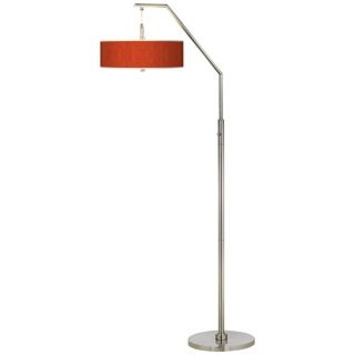 Stacy Garcia Crackled Square Coral Giclee Shade Arc Floor Lamp   #H5361 K0468