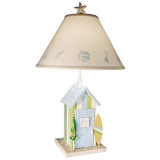 Blue/Green Beach Cabana Table Lamp   #M7656