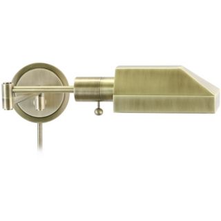 Brass   Antique Brass, Plug In Wall Lamps