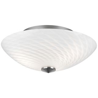 Forecast Exhale 15 3/4" Wide White Swirl Glass Ceiling Light   #G5062