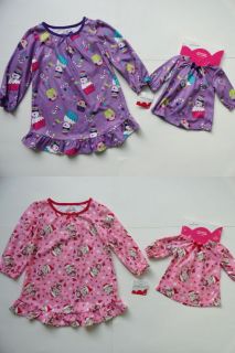 2T Night Gown Pajamas Holiday Matching Doll Jumping Beans $26