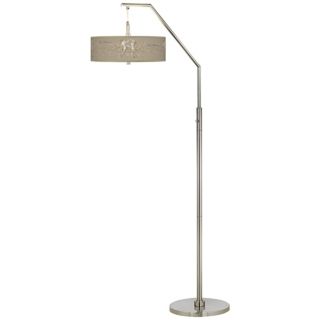 Les Sirenes Natural Giclee Shade Arc Floor Lamp   #H5361 T9387