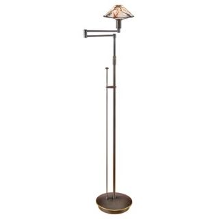 Holtkoetter Old Bronze Marble Glass Swing Arm Floor Lamp   #45178