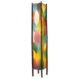 Eangee Fortune Tower Multicolor Cocoa Leaves 72" Floor Lamp   #M2118