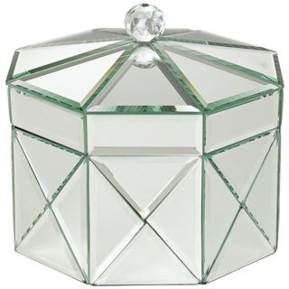 Octagonal Mirrored Jewelry Box   #R9212