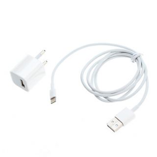 EUR € 7.63   UE Plug adaptador de corriente USB con cable USB para