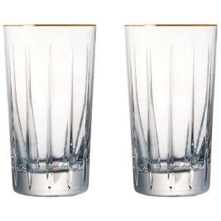 Elmsford Collection Set of 2 Crystal Highball Glasses   #Y7551