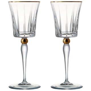 Elmsford Collection Set of 2 Crystal Wine Glasses   #Y7545