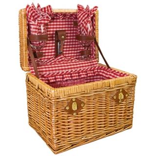 Picnic Time Chardonnay Wicker Wine Picnic Basket Set   #W7494