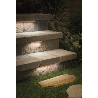 Kichler Brass 6 LED Hardscape Deck Step and Bench Light   #T3435