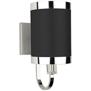 Artcraft Madison 10" High Black and Chrome Wall Sconce   #V9107