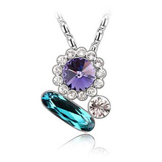 EUR € 14.71   modieuze kristal en geplatineerd legering ketting