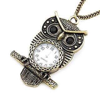 USD $ 5.69   Owl Pocket Watch Necklace,