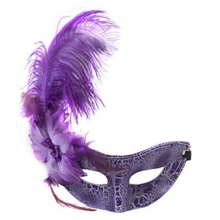 EUR € 9.74   Ostrich Feathers Masquerade Mask Random Ship With Pink
