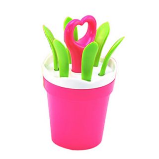 EUR € 6.71   Flower Pot Pattern Fork and Knife Set, Gratis Fragt På