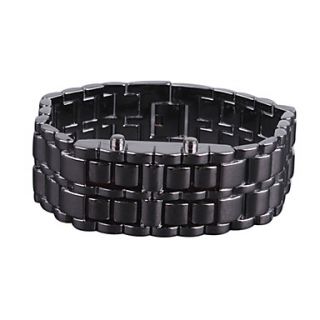 EUR € 9.19   72 ledede rødt lys matrise skinn klokke / armbåndsur