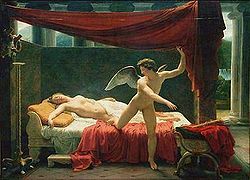 Sensual Cupid Psyche Eros Aphrodite Venus Winged Lovers Bronze Marble