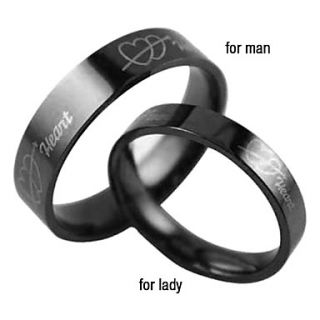 USD $ 2.79   Arrow and Heart Pattern Couple Ring (1 Piece),