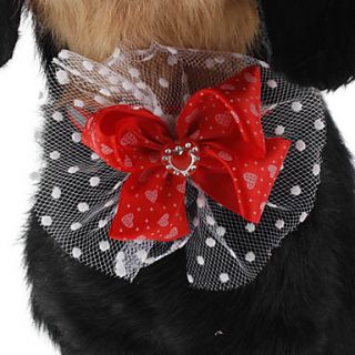 EUR € 0.82   Hjerte Pattern Tulle stil Tiny Justerbar Bow Tie for