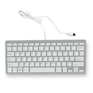 USD $ 14.79   Slim 79 Key USB Wired QWERTY Keyboard (Silver),