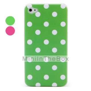 USD $ 2.99   Round Dots Pattern Plastic Case for iPhone 4 (Assorted