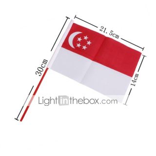 EUR € 1.83   bandeira de Cingapura grande 21,5 centímetros , Frete