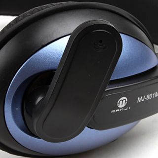 casque multimédia avec microphone à 90 degrés pivot (noir et bleu