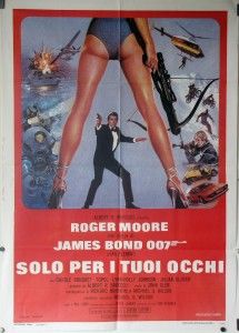 Your Eyes Only, original Italian movie Poster, Roger Moore, James Bond