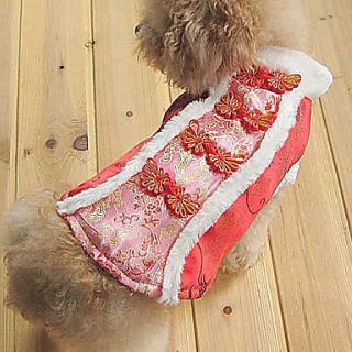 USD $ 9.89   Traditional Chinese Style Dress for Dogs (XS – XL, Red