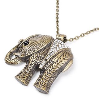 EUR € 3.95   Elefanten Form Kupfer Halskette mit Strass, alle
