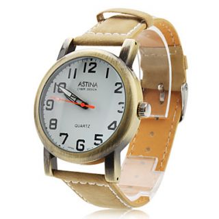 EUR € 6.98   unisex pu analoge quartz horloge 0020b (bruin), Gratis