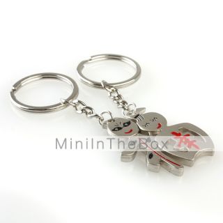 USD $ 1.99   Chinese Word HappinessShaped Metal Keychain, Pair,