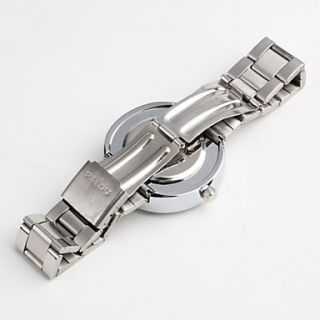 EUR € 5.88   mænds stål analog quartz armbåndsur (sølv), Gratis