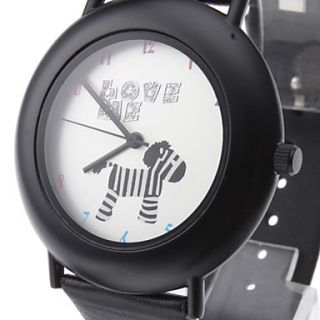 EUR € 5.88   Unisex Zebra Style PU Analog Quartz Wrist Watch