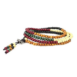 USD $ 3.49   Multicolored 108 Beads Sandalwood Bracelet,