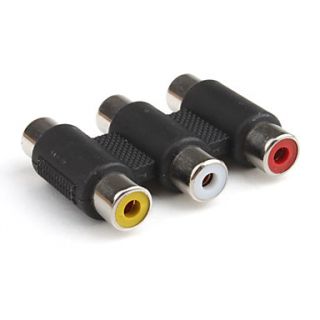 USD $ 1.99   Triple Composite AV Cable Coupler Extension Connector